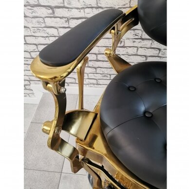 Профессиональное барберское кресло для парикмахерских и салонов красоты GABBIANO GIULIO GOLD, черного цвета 9
