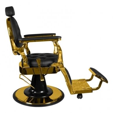 Профессиональное барберское кресло для парикмахерских и салонов красоты GABBIANO GIULIO GOLD, черного цвета 1