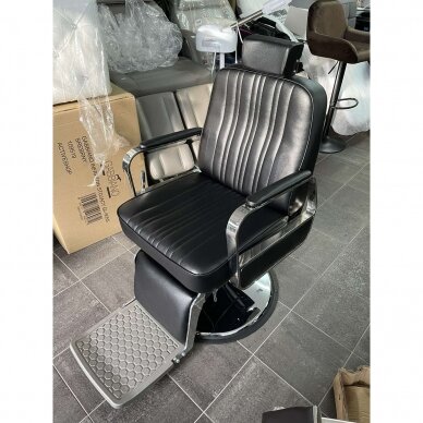 Profesionali barberio kėdė kirpykloms ir barbershopams GABBIANO PATRIZIO, juodos spalvos 10