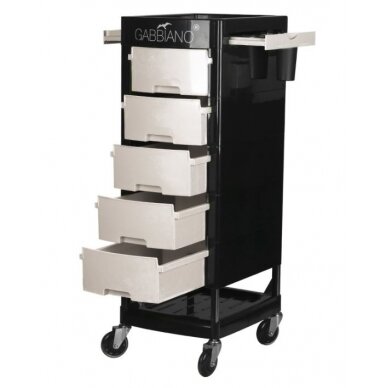 Professional hairdressing trolley GABBIANO FT65 BLACK / WHITE 1