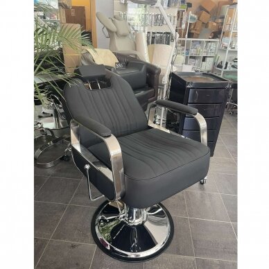 Profesionali barberio kėdė kirpykloms ir grožio salonams GABBIANO RUFO BLACK 11