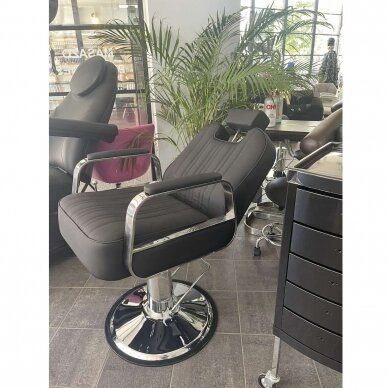 Profesionali barberio kėdė kirpykloms ir grožio salonams GABBIANO RUFO BLACK 14