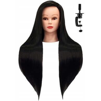 Training head IZA BLACK 60cm, thermal hair 11
