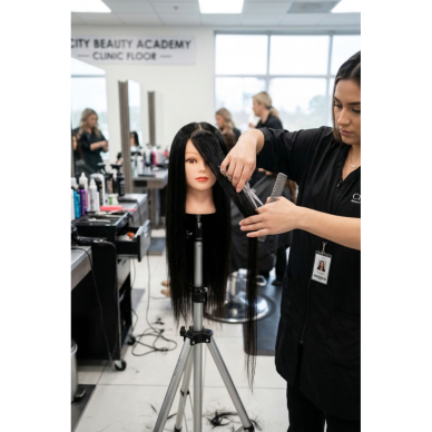 Training head IZA BLACK 60cm, thermal hair 5