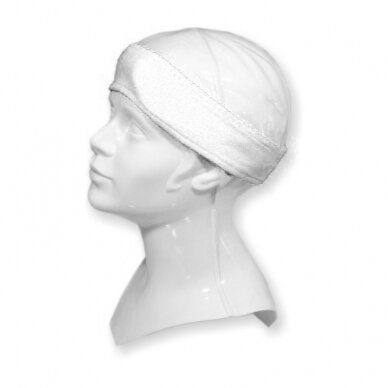 Galvos ir plaukų juosta kosmetologinėms ir kirpyklos procedūroms, balta 1