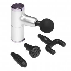 Deep muscle and tissue vibrating massager GUN MG04, silver color