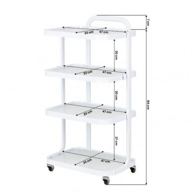 GIOVANNI professional cosmetology trolley H6702 , white color 8