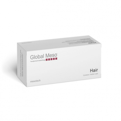 GLOBAL MESO HAIR ampulės mikroadatinei mezoterapijai nuo plaukų slinkimo, 10x5 ml.