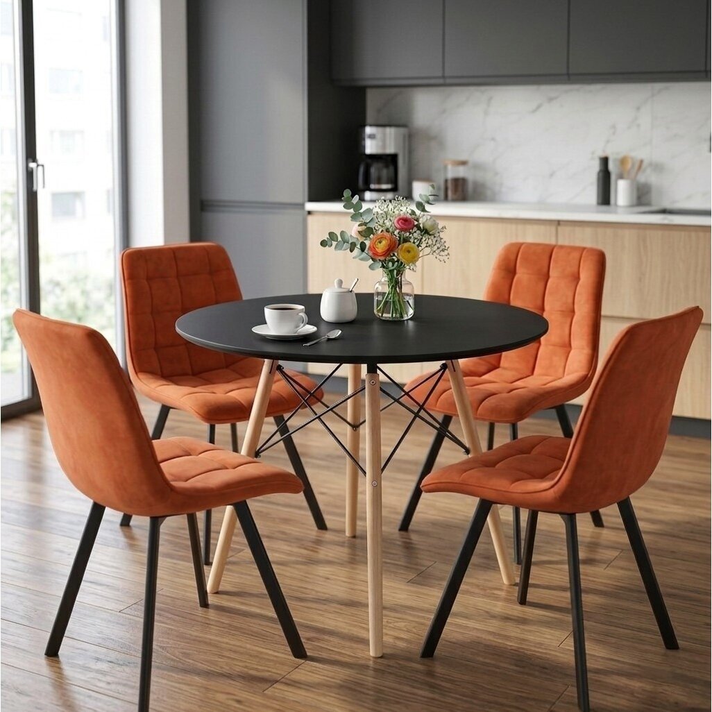 Beauty salon chair with stable base CIEZA, copper velvet 8