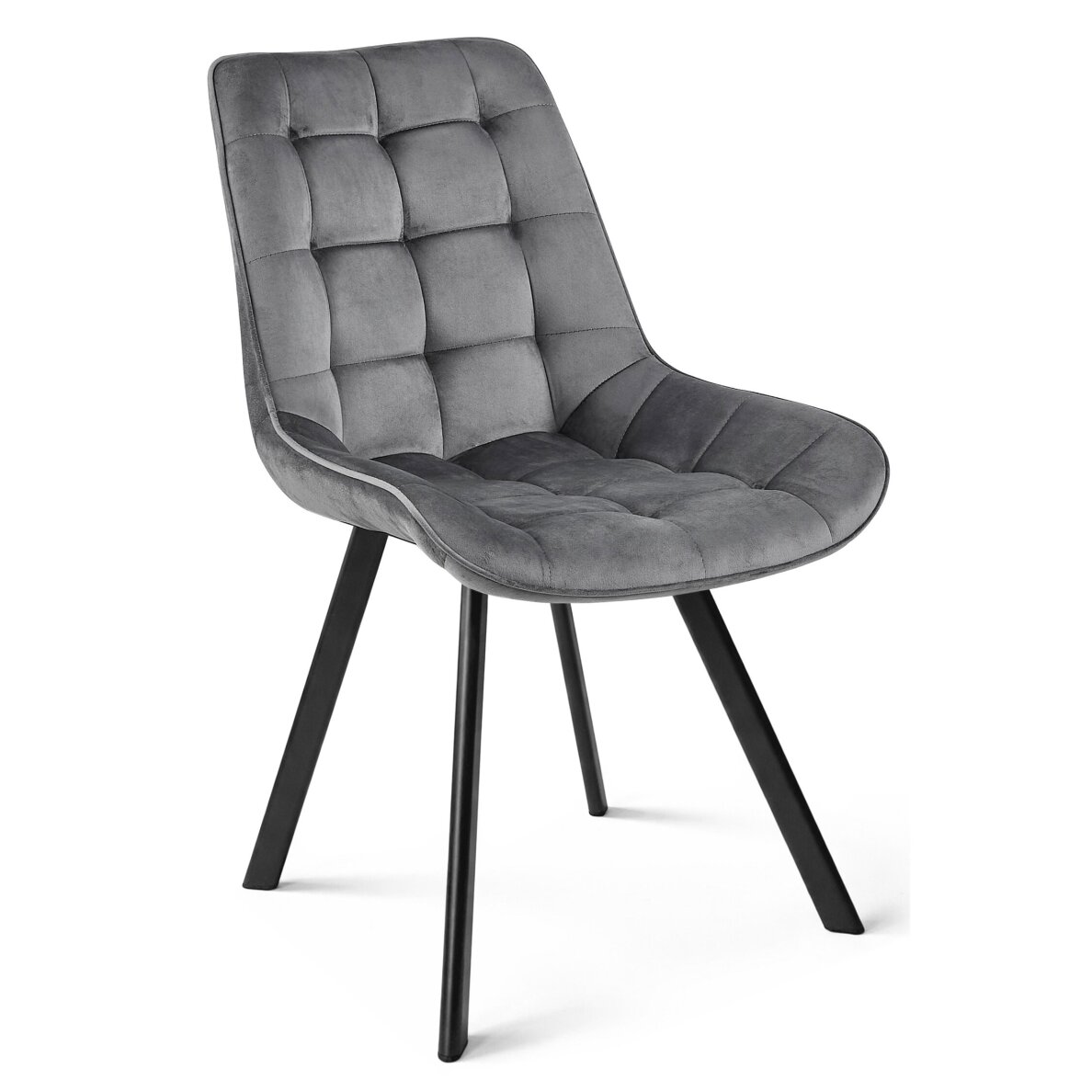 Салонное кресло для красоты с устойчивым основанием SORIA, темно-серый бархат