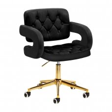 4Rico beauty salon chair with wheels QS-OF213G, black velvet