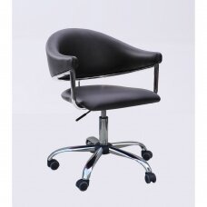 Grožio salono kėdė su ratukais juoda HC8056K