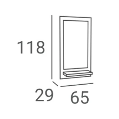 Grožio salono veidrodis - konsolė HALF 4 Grožio salono veidrodis - konsolė HALF 4