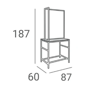 Double-sided mirror of the beauty salon - console LOFT II CENTRAL 3