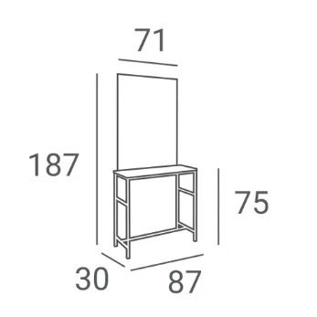 Beauty salon mirror - console LOFT I 1 Beauty salon mirror - console LOFT I 1