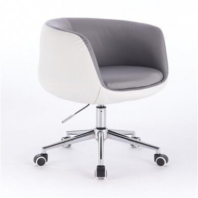 Кресло для салона красоты на устойчивой базе или на колесах HC333N, цвет серый 4