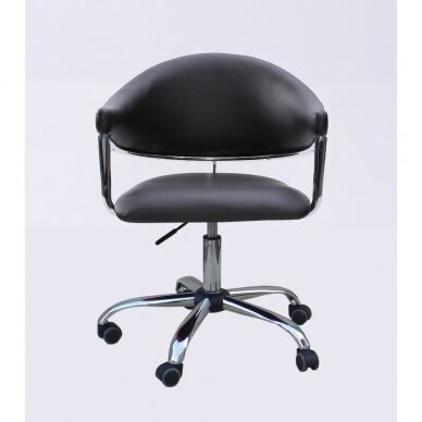 Grožio salono kėdė su ratukais juoda HC8056K 2