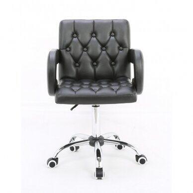 Grožio salono kėdė su ratukais HR8404K, juoda 1