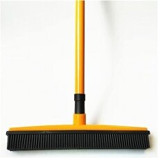 Rubber broom for hairdressers, orange color