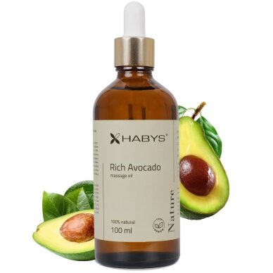 HABYS RICH AVOCADO Натуральное массажное масло с авокадо, 100 мл