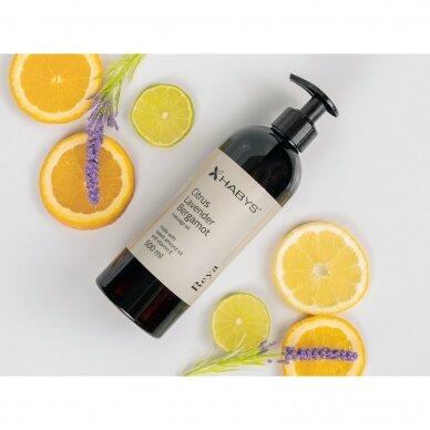 HABYS REYA revitalizing body massage oil with an energizing citrus and lavender scent 2