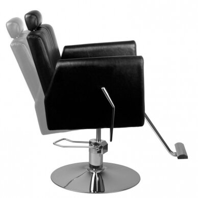 Profesionali kirpyklos ir barberių kėdė HAIR SYSTEM 0-179, juodos spalvos 5
