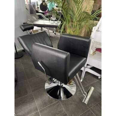Profesionali kirpyklos ir barberių kėdė HAIR SYSTEM 0-179, juodos spalvos 10