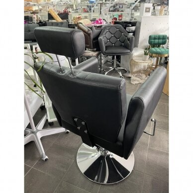 Profesionali kirpyklos ir barberių kėdė HAIR SYSTEM 0-179, juodos spalvos 9