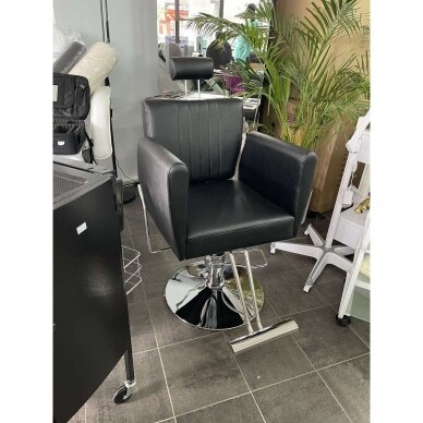 Profesionali kirpyklos ir barberių kėdė HAIR SYSTEM 0-179, juodos spalvos 6
