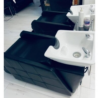 Professional sink for hairdressers HAIR SYSTEM HSB07, black color 16