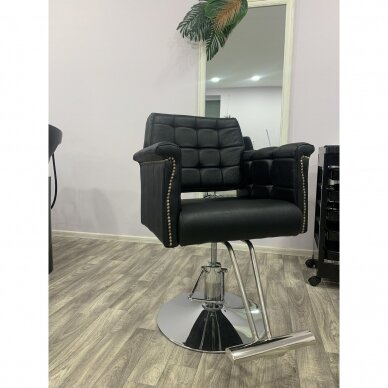 Профессиональное парикмахерское кресло HAIR SYSTEM HS48, черного цвета 6