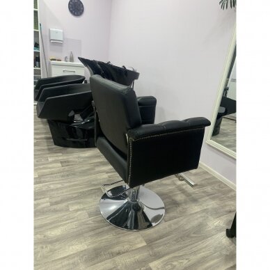 Профессиональное парикмахерское кресло HAIR SYSTEM HS48, черного цвета 8