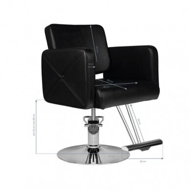 Professional hairdressing chair HAIR SYSTEM HS99, black color 1