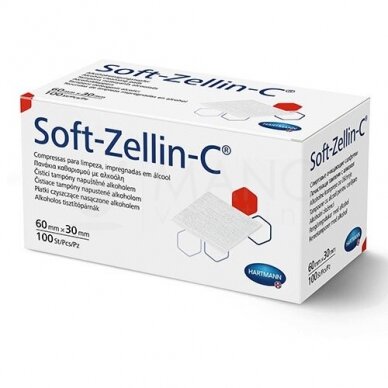 Hartmann Soft-Zellin спиртовые салфеточки для инъекции, 60 х 30 мм, N100 Hartmann Soft-Zellin спиртовые салфеточки для инъекции, 60 х 30 мм, N100