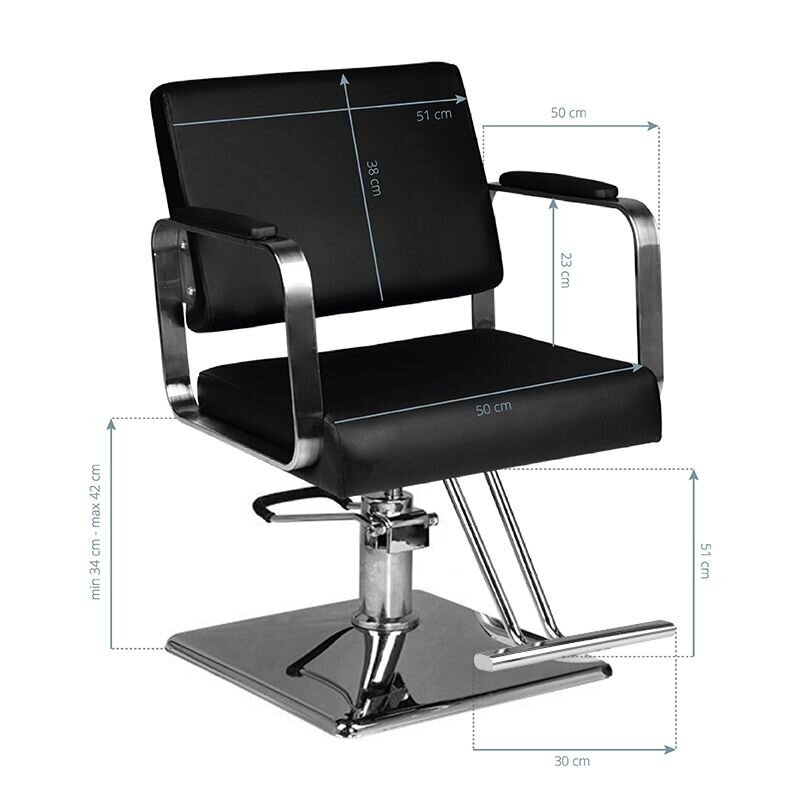 Profesionali kirpyklos kėdė HAIR SYSTEM HS202, juodos spalvos 4 Profesionali kirpyklos kėdė HAIR SYSTEM HS202, juodos spalvos 4