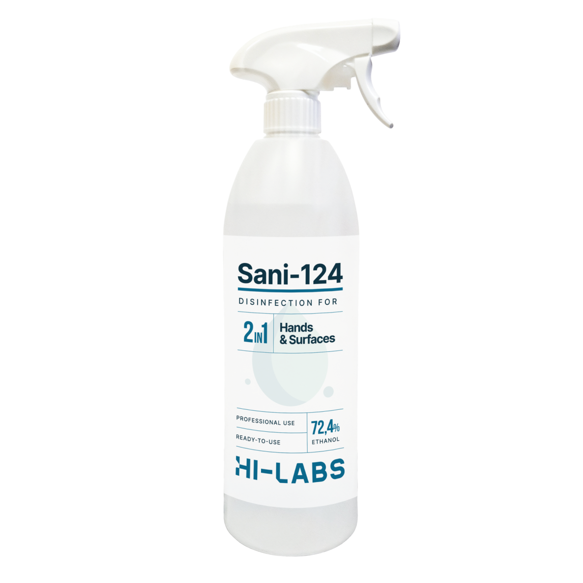 HI-LABS SANI-124 personal hygiene disinfectant for hands and small surfaces, 1000 ml HI-LABS SANI-124 personal hygiene disinfectant for hands and small surfaces, 1000 ml