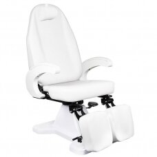Professional hydraulic podiatric chair for pedicure procedures MOD 112, white color