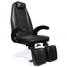 Profesionali hidraulinė podologinė kėdė pedikiūro procedūroms MOD 112, juodos spalvos