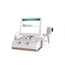 HIFU focused 4D ultrasound machine for face and body, 2 nozzles, 11 cartridges. Mobile version of the device