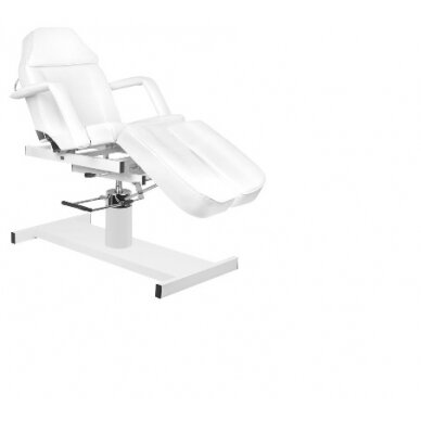 Profesionali kosmetologinė hidraulinė lova/gultas A 210C PEDI, balta su reguliuojamu sedynės kampu 4