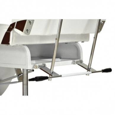 Profesionali kosmetologinė hidraulinė lova/gultas A 210C PEDI, balta su reguliuojamu sedynės kampu 5