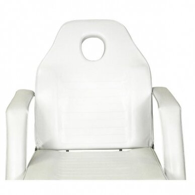 Profesionali kosmetologinė hidraulinė lova/gultas A 210C PEDI, balta su reguliuojamu sedynės kampu 6