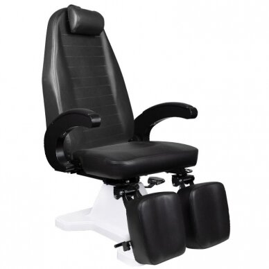 Профессиональное гидравлическое подологическое кресло для педикюра MOD 112, черного цвета