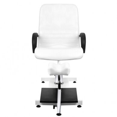 Profesionali hidraulinė SPA/pedikiūro kėdė su reguliuojamu pakoju MOD-SPA100, baltos spalvos 3