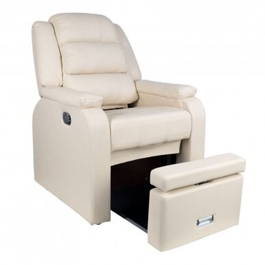 Профессиональное кресло SPA HILTON для процедур педикюра, кремового цвета 1