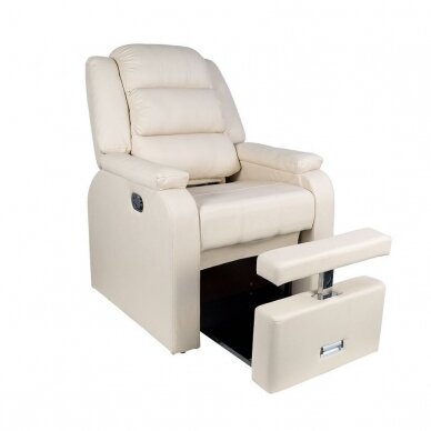 Профессиональное кресло SPA HILTON для процедур педикюра, кремового цвета