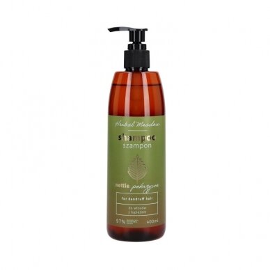 HISKIN HERBAL MEADOW SHAMPOO NETTLE šampūnas nuo pleiskanų su dilgelių ekstraktu, 400 ml HISKIN HERBAL MEADOW SHAMPOO NETTLE šampūnas nuo pleiskanų su dilgelių ekstraktu, 400 ml