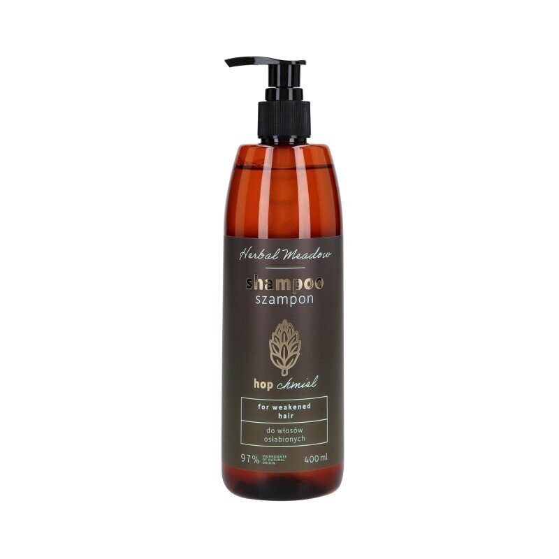 HISKIN HERBAL MEADOW SHAMPOO HOP shampoo for weakened hair with hop extract, 400 ml HISKIN HERBAL MEADOW SHAMPOO HOP shampoo for weakened hair with hop extract, 400 ml