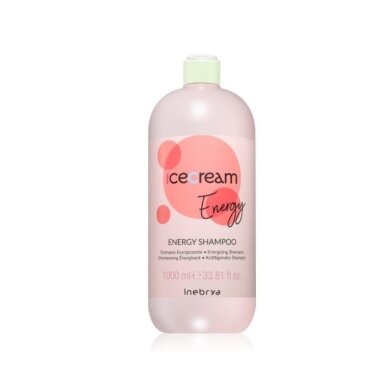 INEBRYA ICE CREAM ENERGY energizuojantis šampūnas silpniems ir ploniems plaukams, 1000 ml