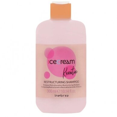INEBRYA ICE KERATIN RESTRUCTURING восстанавливающий шампунь для волос с кератином, 300 мл INEBRYA ICE KERATIN RESTRUCTURING восстанавливающий шампунь для волос с кератином, 300 мл